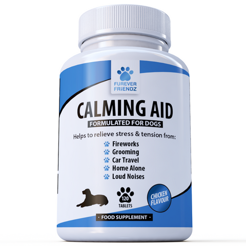 Calming Aid for Dogs: Helps with Stress & Anxiety (Chicken Flavour Tablets)