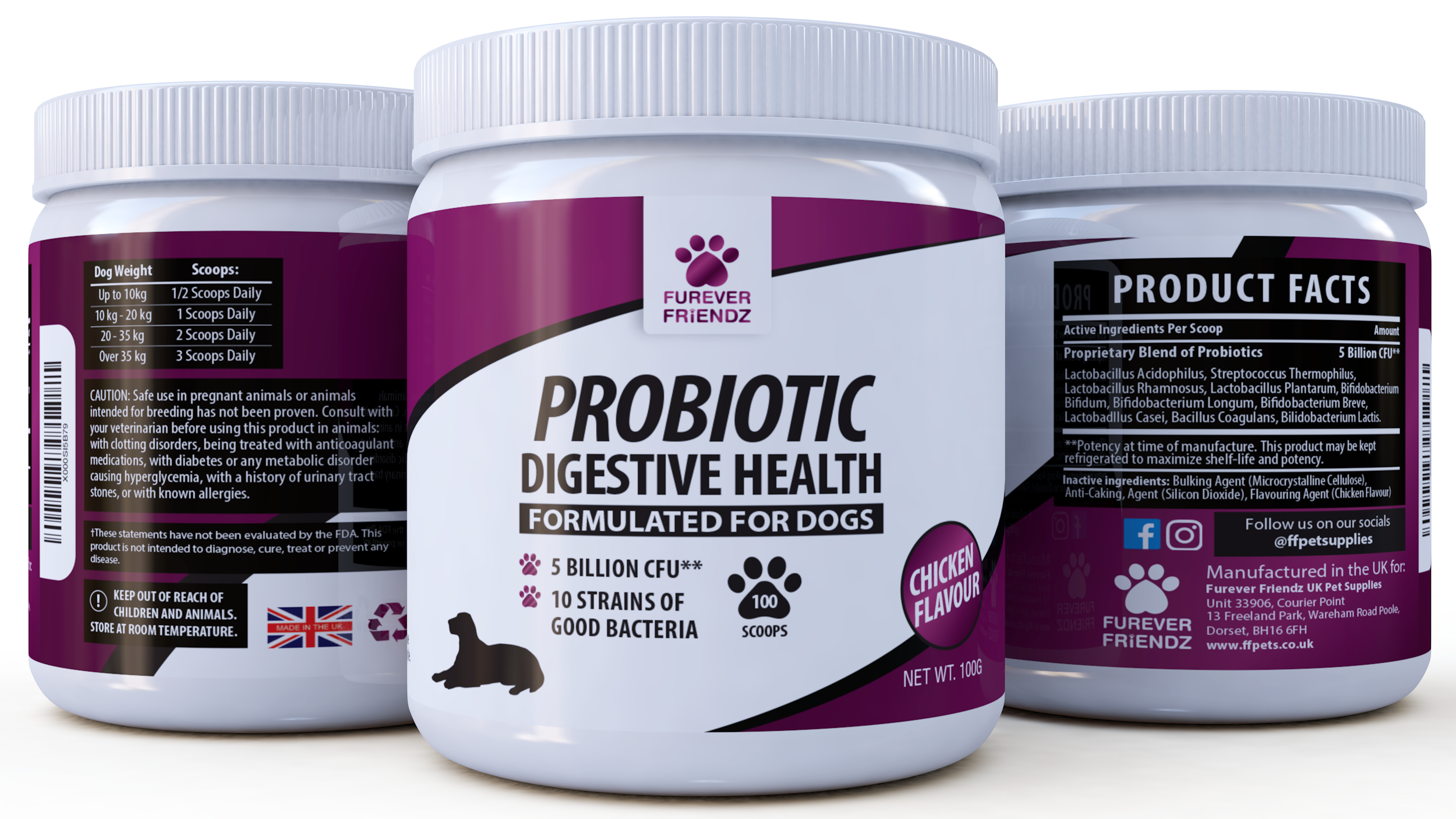 Probiotics for Dogs: Aids Good Digestive Health (Chicken Flavour Powder)
